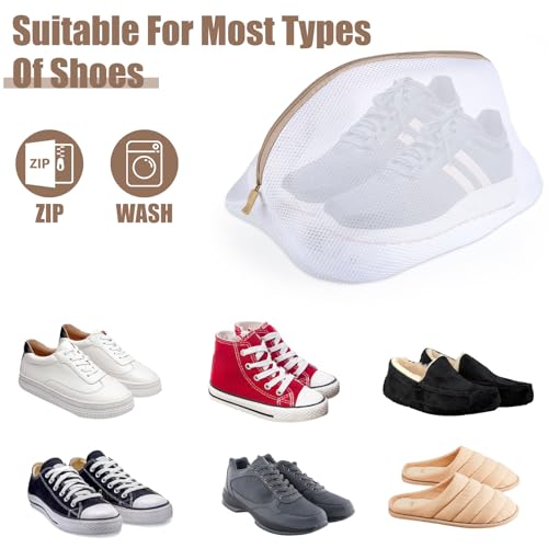2 Stück Schuhwaschbeutel Waschmaschine, Schuhbeutel Waschmaschine Reusable, Wäschesack Schuhe Wäschenetz Schuhe für Waschmaschine