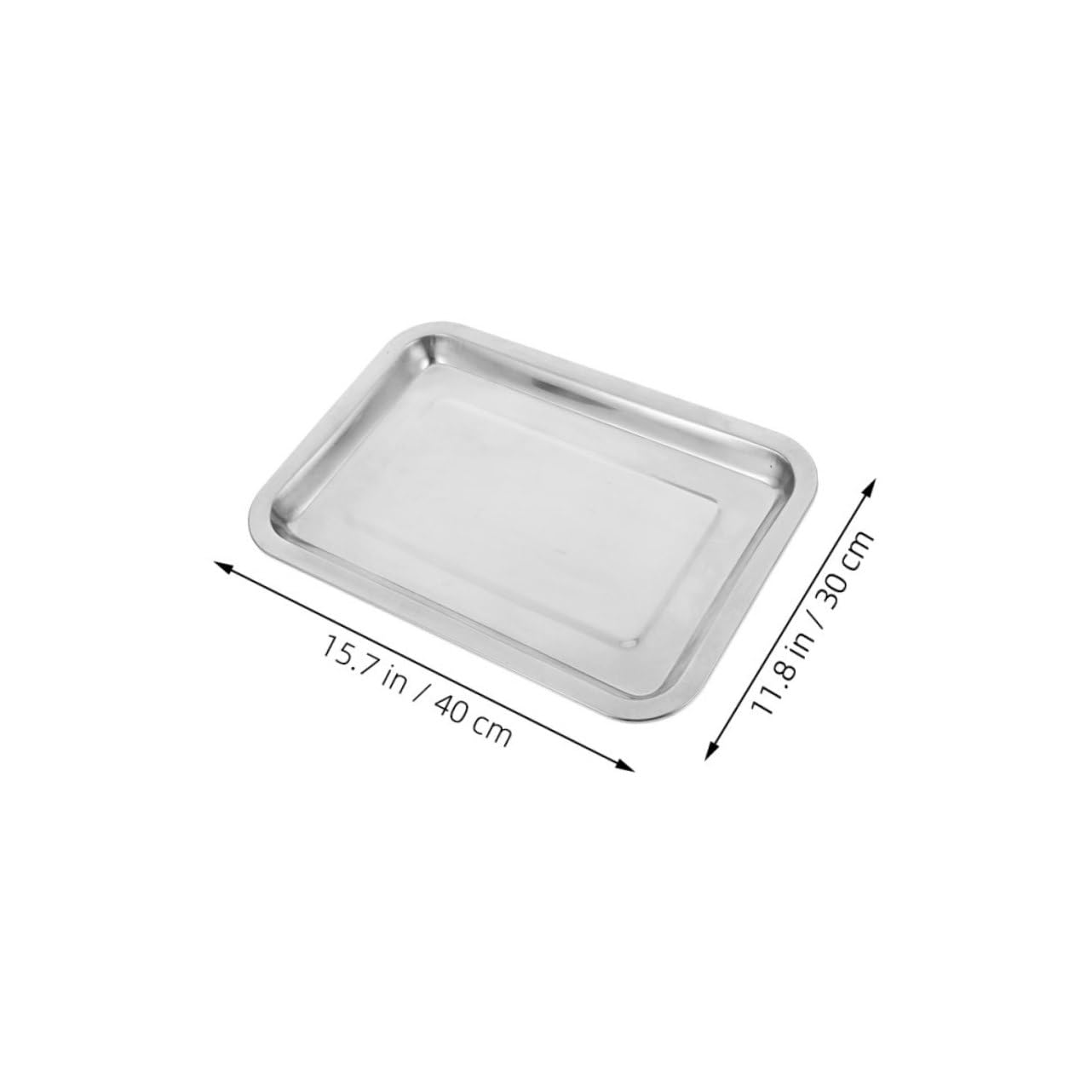 KICHOUSE Tray Stainless Steel Lab Sample Holder Medical Tattoo Tool Organizer Spill Containment Easy Clean Surface