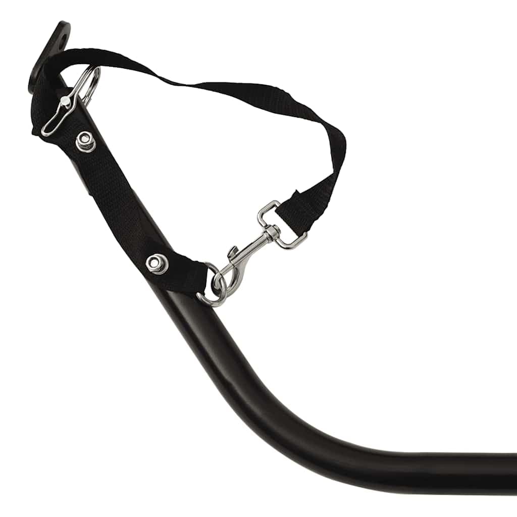 vidaXL Remorque de Vélo, Chariot de Transport avec Barre d'Attelage, Remorque de Bicyclette avec Drapeau pour Bagage, Noir et Jaune 45 kg Fer