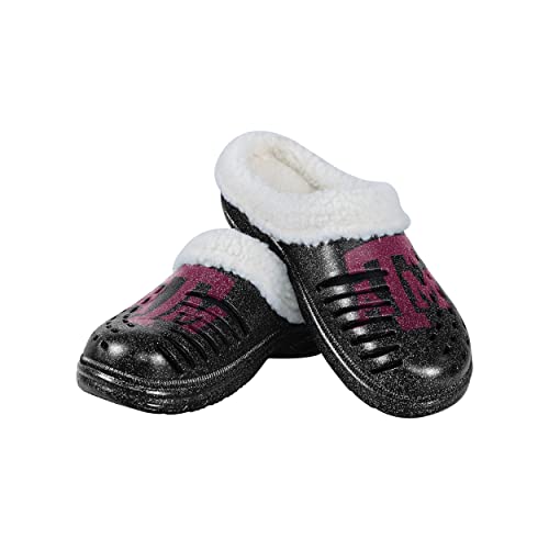 FOCO Texas A&M Aggies NCAA Womens Sherpa Lined Glitter Clog - L