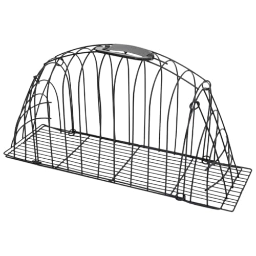 Jaula de baño para gatos de acero inoxidable negra multiusos Warmhm 2