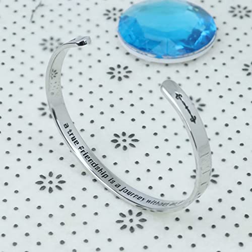Aozhhl Inspirational Bracelets For Women, Personalized Cuff Bracelet, Stainless Steel Engraved Open Bangle Is Friend Encouragement Gifts For Her Ssb-04 #TOP3