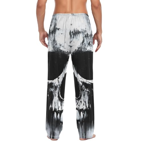 Pajama Pants Gothic Skull Black for Men Men's Separate Bottoms, Lounge Pants with Pockets S2