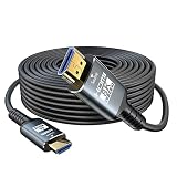 Eareyesail 8K HDMI Cable 2.1 50 FT, 48Gbps Fiber HDMI 2.1 Cable in-Wall CL3 Rated Support 8K@60HZ/4K@120Hz,eARC Dynamic HDR,HDCP 2.2/2.3,3D,VRR Compatible for PS5/PS4/X-Box/Roku TV/RTX3080/3090