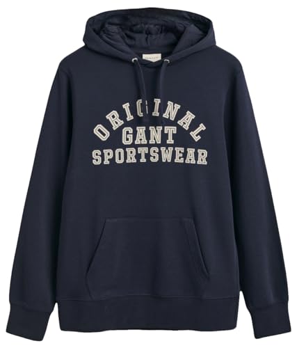 Preisvergleich Produktbild GANT Herren ORIGINAL Graphic Hoodie Kapuzenpullover, Evening Blue, XL