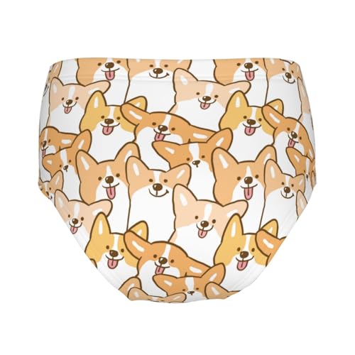 Cute Corgi Dog Girls' Underwear Soft Cotton Little Girls Panties Comfort Briefs2