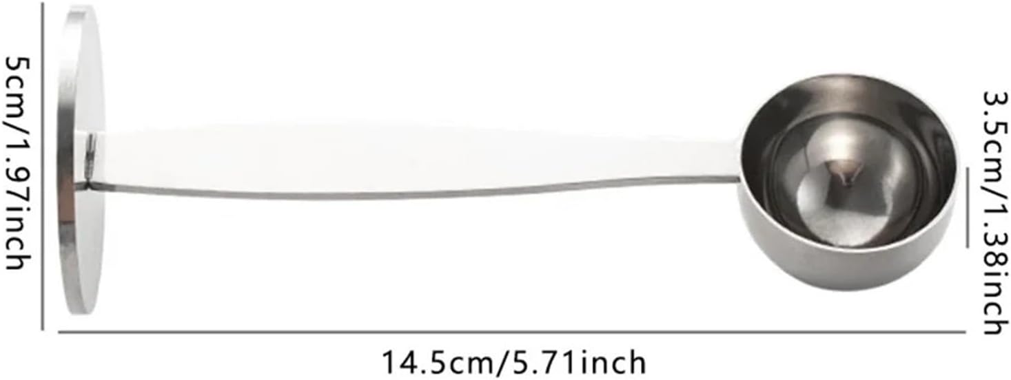 Coffee Scoop 8pcs Tablespoon Stainless Steel Measure Spoon with Pressed Bottom for Coffee Bean for Exact Measuring(Black)
