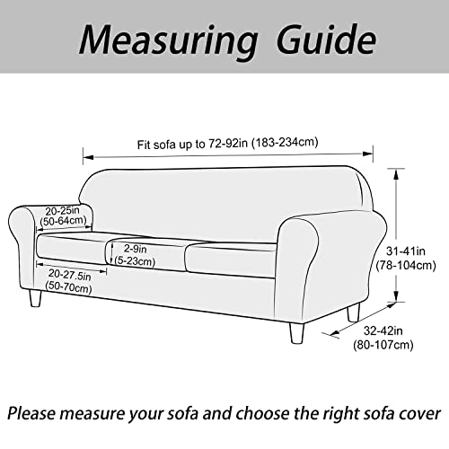 Henbula Stretch Sofa Slipcovers, Thick Velvet Sofa Covers For 3 Cushion Couch Soft Couch Cover Furniture Protector For Kids Pets thumb #5
