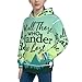 BERMEIZ Not All Those Who Wander Are Lost 1 Print Kid Hoodies Boys Youth Sweatshirts Girls Pullover with Pocket Black