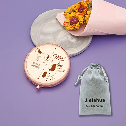 Jielahua Nurse Appreciation Gifts Thank You Gifts For Nurse Rose Gold Compact Mirror Nurse Practitioner Gifts Retirement Gifts Nursing Student Gifts Nursing School Gifts Birthday Graduation Gifts #TOP6