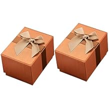 2pcs Orange Bow-tie Box Elegant Storage Case for Watches and Jewelry Stylish Container for Special Occasions Lightweight and Design
