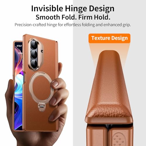 for Samsung Galaxy Z Fold 7 Case Leather Texture with Screen Protector by RUIMMU - Used condition - Image 5