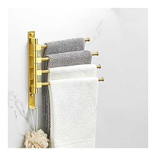 Barre à serviettes pivotante murale et porte-serviettes avec crochet inox