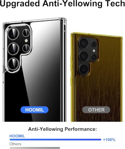 Image of HOOMIL Case for Samsung Galaxy S22 Ultra, Anti-Yellowing, Black