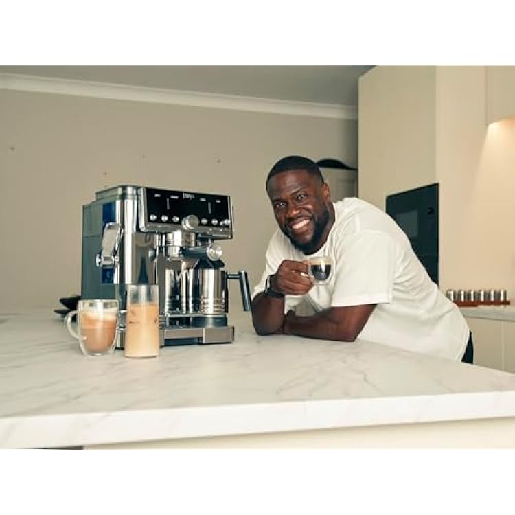 Ninja Luxe Cafe Pro Series, Espresso Machine, Drip Coffee, Cold Brew, Hot Water, Integrated Tamper, Built-in Grinder, Hands-Free Frother for Cappuccinos, Lattes, Americanos, Dairy or Non-Dairy, ES701
