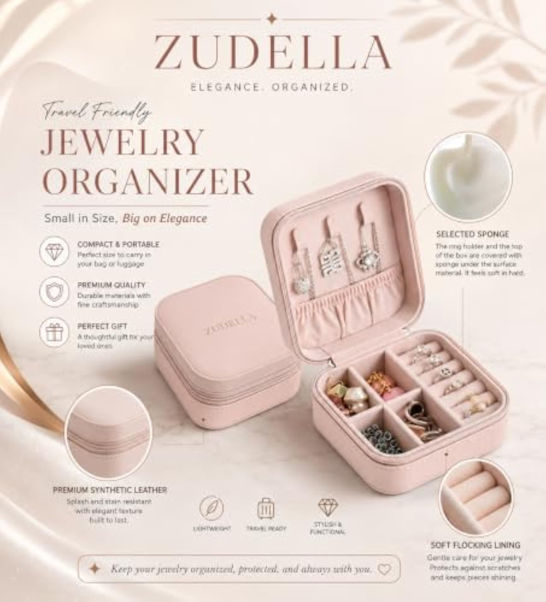 Travel Jewelry Box for Girls and Ladies