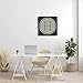 Stupell Industries Modern H Initial Circular Elevator Key Shape, Designed by Ziwei Li Black Framed Wall Art, 24 x 24, Grey
