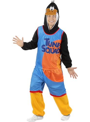 Funidelia | Disfraz de Pato Lucas Space Jam - Looney Tunes para hombre Dibujos Animados, Daffy Duck - Disfraces para adultos, accesorios para Fiestas, Carnaval y Halloween - Talla M-L - Negro