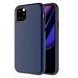Case Compatible with iPhone 11 6.1 inch.Silicone Rubber+Hard PC BumperHeavy Duty Protection/Shock Absorption/Dual Layer TPU/Rigid Back Armor/Scratch Resistant/Reinforced Corner Frame Cover-Dark Blue