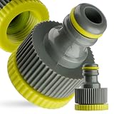 BEGRIS® Przyłącze na Kran Uniwersalne, Złączka o Kranu na Wąż 1/2 z Redukcją Na 3/4 cala, Przyłącze do Kranu Zapobiega Wyciekaniu Wody, Wysokiej Jakości Złączka ABS