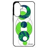 Coque marbre A56 5G Silicone Gel Design Pas Cher Fond Vert Effet Geometrie Case Jolie Etui Matiere Granite Mobile alu pour Samsung Galaxy
