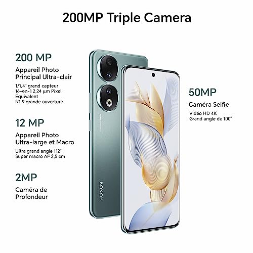 HONOR 90 5G: 200 MP Kamera, 6,7” AMOLED, 12GB+512GB, Grön