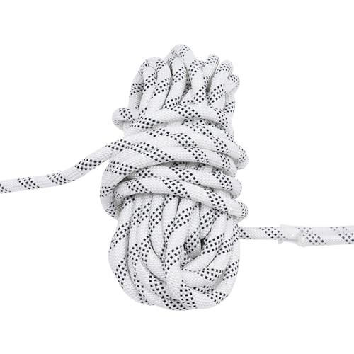 Fall Protection Rope 25 50 100 Ft, 3527 Lbs Load Capacity, Vertical Lifeline Assembly with Back Splice and Snap Hook, for Climbing, Logging, Inspections, Emergency and Rescue Services (50 ft)