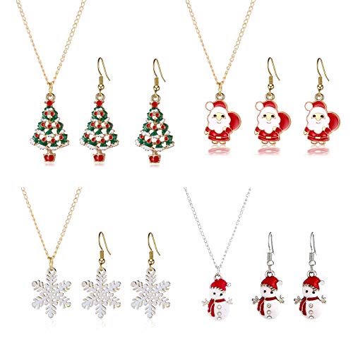 Valentines Pendant Necklace and Dangle Drop Earrings for Women Girls Her Holiday Jewelry Gifts Hypoallergenic Earrings Necklace Sterling Gold Set Ladies Mother Day Birthday Xmas Decor Accessories