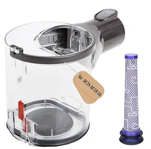 Depósito de polvo para Dyson V6, piezas de repuesto DC58 DC59 DC62 DC74 cubo de basura accesorios aspiradora contenedor de basura accesorio caja de polvo conjunto de piezas de repuesto