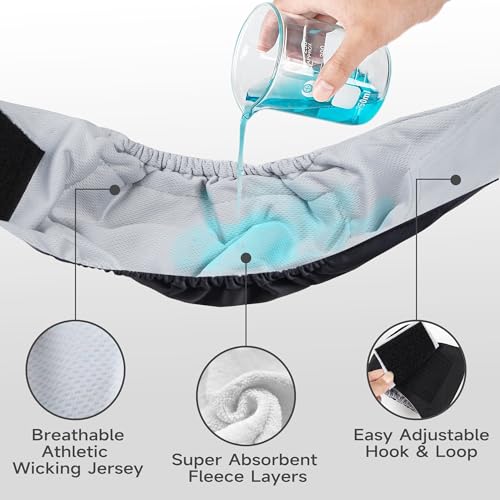 Image of Tuiskusa Male Dog Diapers, High Absorbing Dog Belly Bands for Male Dogs, Washable Reusable Dog Male Wraps(5 Pack)