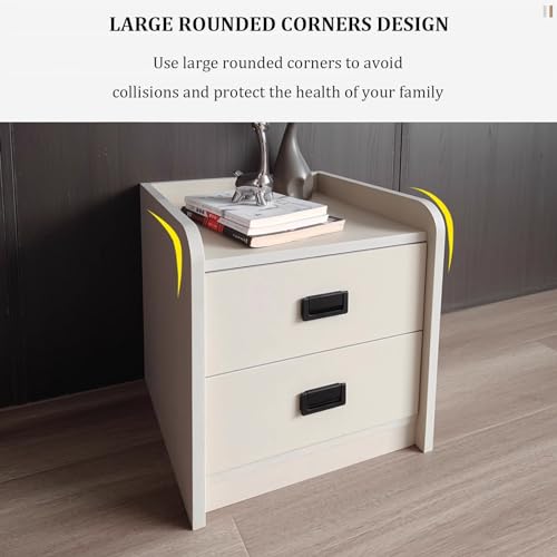 Table de chevet à double tiroir en bois commode d'appoint pour chambre