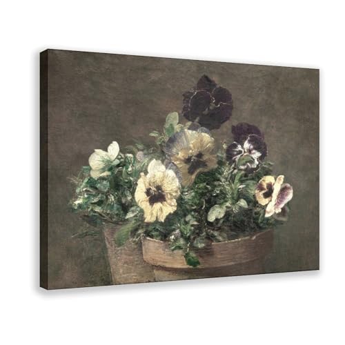 Poster rétro toile pensée en pot 50x75 cm pour décoration de chambre