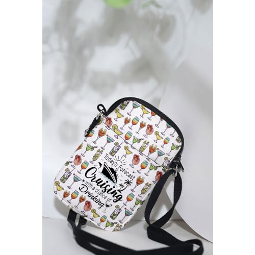 Image of MAOFAED Cruising Crossbody Bag, Cruising Gift, Friend Cruise Gift, Today's Forecast Cruising With A Chance Of Drinking