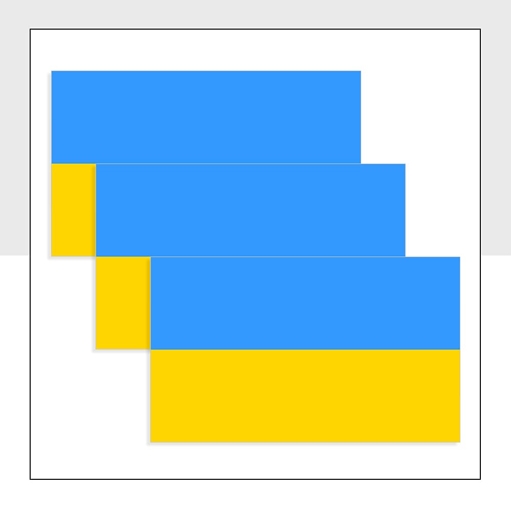 Packwith Multicoloured Ukraine Flag Car Stickers Pack Of 3 (100 X 60Mm) Waterproof Ukr Flag Labels For Helmet Ipad Fridge Bike Packwith® #P1062