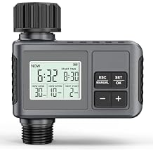 Insoma Water Timer, 1 Zone Outdoor Hose Timer for Garden Faucet with Auto/Manual/Rain Delay Mode, Sprinkler Irrigation Timers for Yard Lawn