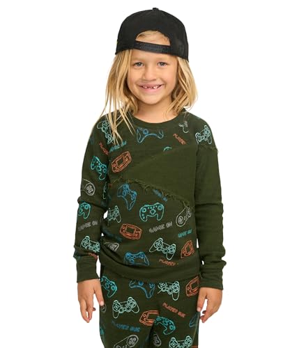 CHASER Boy's Gamer Pullover (Little Kids/Big Kids) Forest Night 7 Little Kid