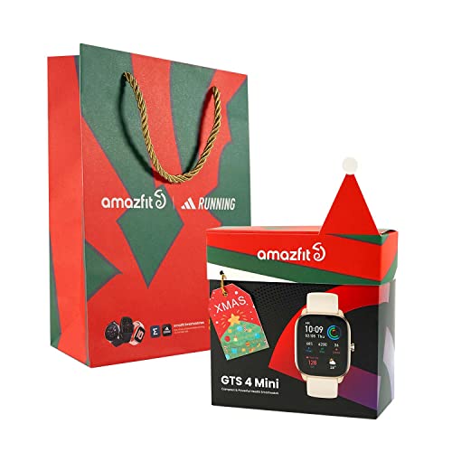 Amazfit Sac Cadeau en Papier Kraft avec Poignée pour Noël pour Montre Connectée GTS 4 Mini avec Chapeau d'Emballage Cadeau de Noël Personnalisé-26.9x18x8cm Cover