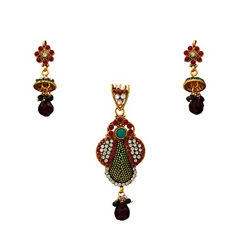 Multi Cristal rojo-verde cobre chapado en oro antialérgico sin pérdida de brillo