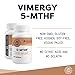 Vimergy 5-MTHF Capsules – 60 Servings (1 Capsule/Serving) 8500mcg L-Methylfolate Glucosamine and 500 mcg Vitamin B12 Supplement –Bioavailable Folate Supplement for Women and Men Vegan 5 mthf (60 ct)