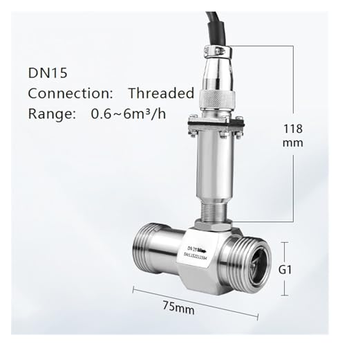 Débitmètre DN15 en acier inoxydable avec affichage numérique précis