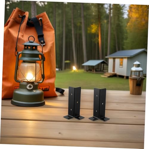 Soporte de base para postes de valla kit de hierro para pérgolas y terrazas de madera exterior 6