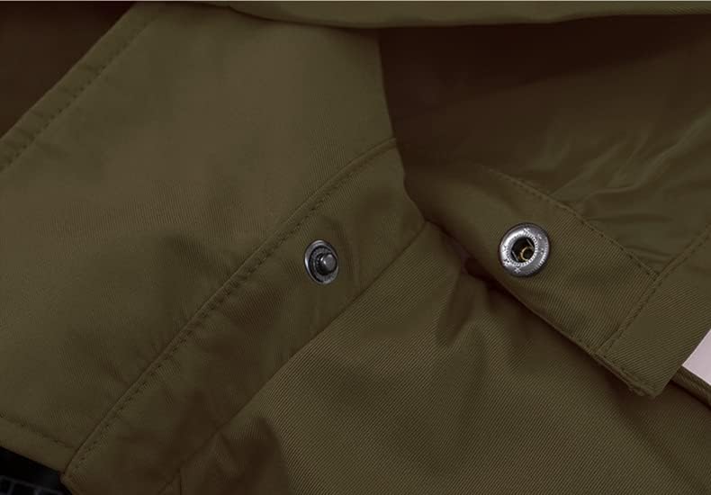 Chrisuno Women's Plus Size Double Breasted Trench Coats Mid-Length Belted Overcoat Dress Jacket with Detachable Hood - Image 6