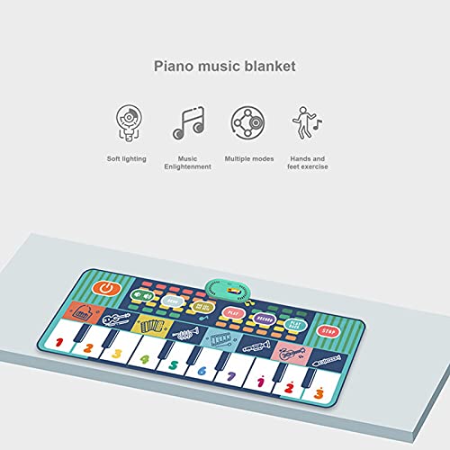 Brinquedos para bebês, tapetes musicais infantis de 39,4 x 14,2 polegadas dobráveis ​​para meninos e