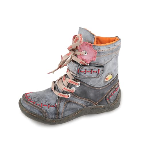 TMA EYES Ladies' Novelty Leather Side Zipper Winter Cotton Boots(Black,5)