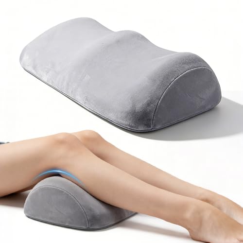 SGZIOO Kniekissen, Venenkissen Beinhochlagerungskissen, Beinkissen, Kniekissen Zum Schlafen, Ergonomisches Memory-Schaum Lagerungskissen für Knie und Beine (Hellgrau)