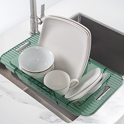 Readsky 4 Packs Extendable Acrylic Sink Strainer, Plastic Kitchen Colander Over The Sink Strainer #TOP6