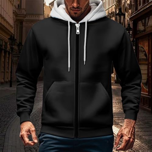 Mens Zip Up Hoodie Outdoor Long Sleeve Workout Sweatshirts Modern Drawstring Hooded Coats2