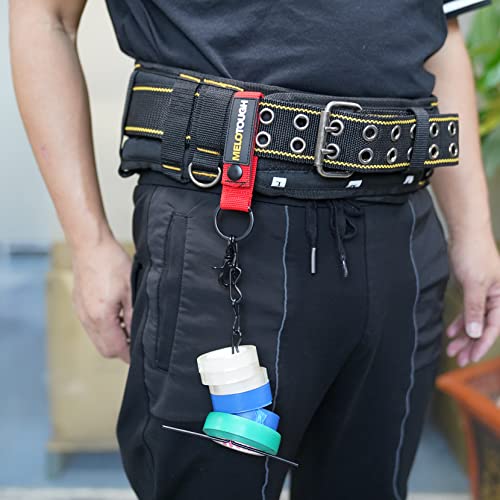 Image of MELOTOUGH Tape Thong for Tool Belt Waist Electricians Tape Holder Chain with Keyring and trigger snap hook (1 PACK)