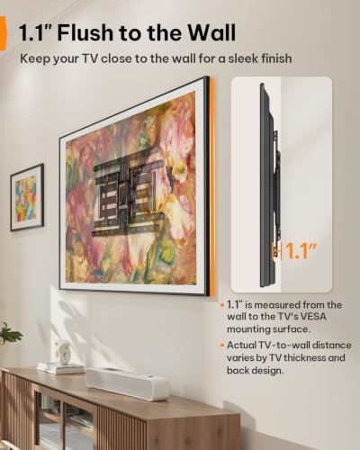 Perlegear Ultra Slim TV Wall Mount for 42–90 inch TVs up to 132 lbs - image 3