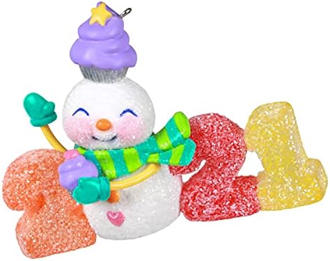 Hallmark Keepsake Plastic Christmas Ornament, Year Dated 2021, Sweet Decade